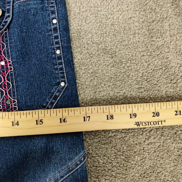 YLKD Yilukadan Women's Skirt Size S Blue Denim Vintage 90s Casual Embroidered - Picture 9 of 13